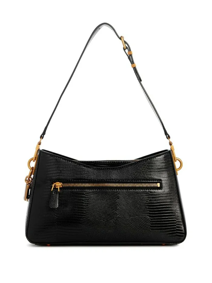 Ginevra Elite Shoulder Bag Black Floral Print Handbags GUESS Women Ginevra Elite Shoulder Bag Black Floral Print Handbags GUESS Women