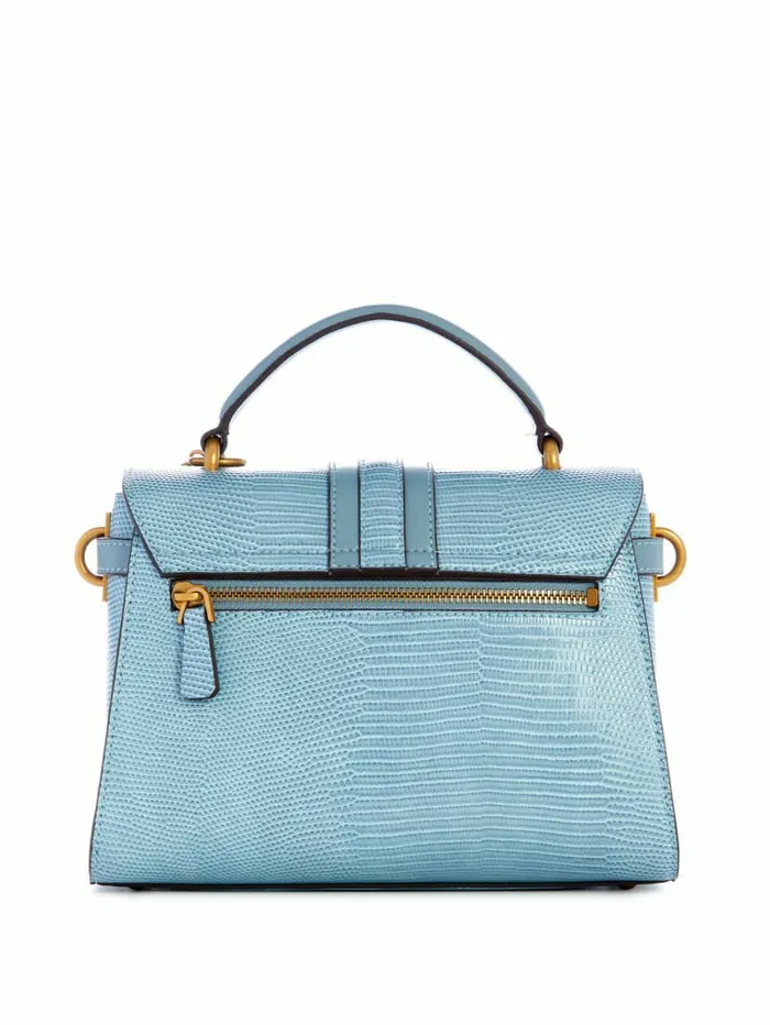 Ginevra Textured Top Handle Crossbody Light Denim Women Handbags GUESS