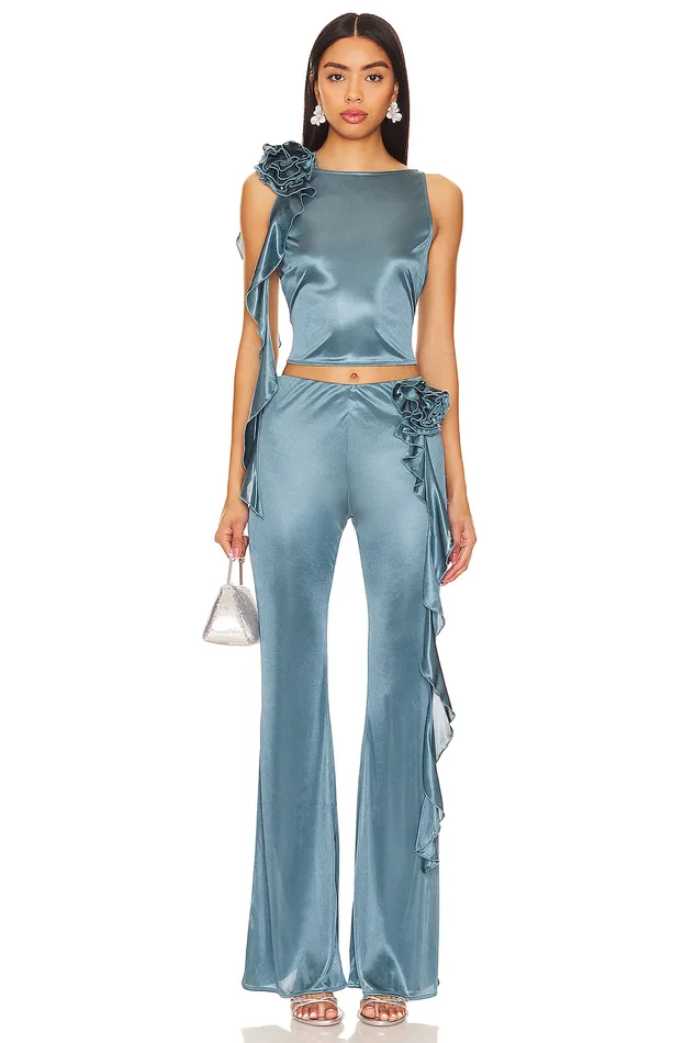 Giulia Pant Teal Grey Women Lovers and Friends Pants Giulia Pant Teal Grey Women Lovers and Friends Pants