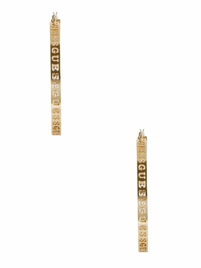 GoldTone Oversized Hoop Earrings Gold Jewelry GUESS Women GoldTone Oversized Hoop Earrings Gold Jewelry GUESS Women