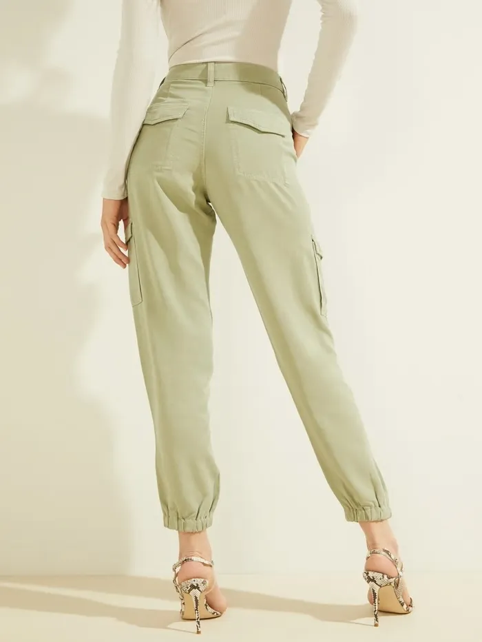 GUESS Bottoms Women Bowie Chino Cargo Pants Light Matcha Multi GUESS Bottoms Women Bowie Chino Cargo Pants Light Matcha Multi