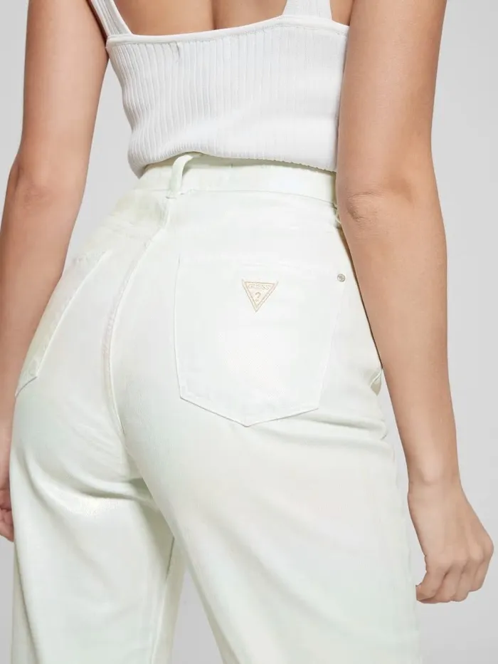 GUESS Coated Denim HighRise Mom Jeans Unicorn Light Blue Women Jeans and Denim GUESS Coated Denim HighRise Mom Jeans Unicorn Light Blue Women Jeans and Denim