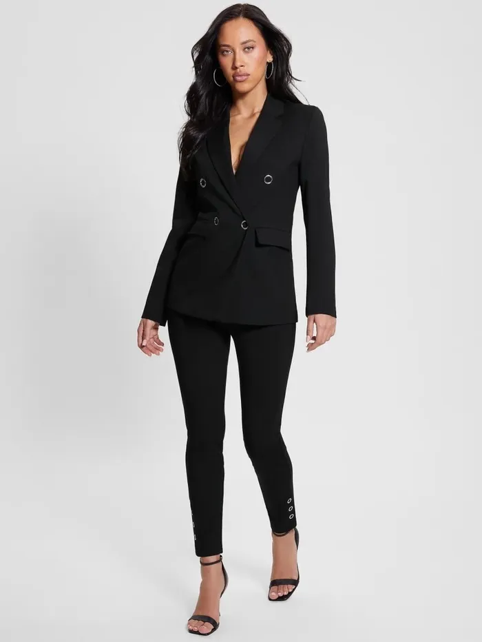 GUESS Eco Claudia Ring Ankle Pant Black Women Bottoms GUESS Eco Claudia Ring Ankle Pant Black Women Bottoms