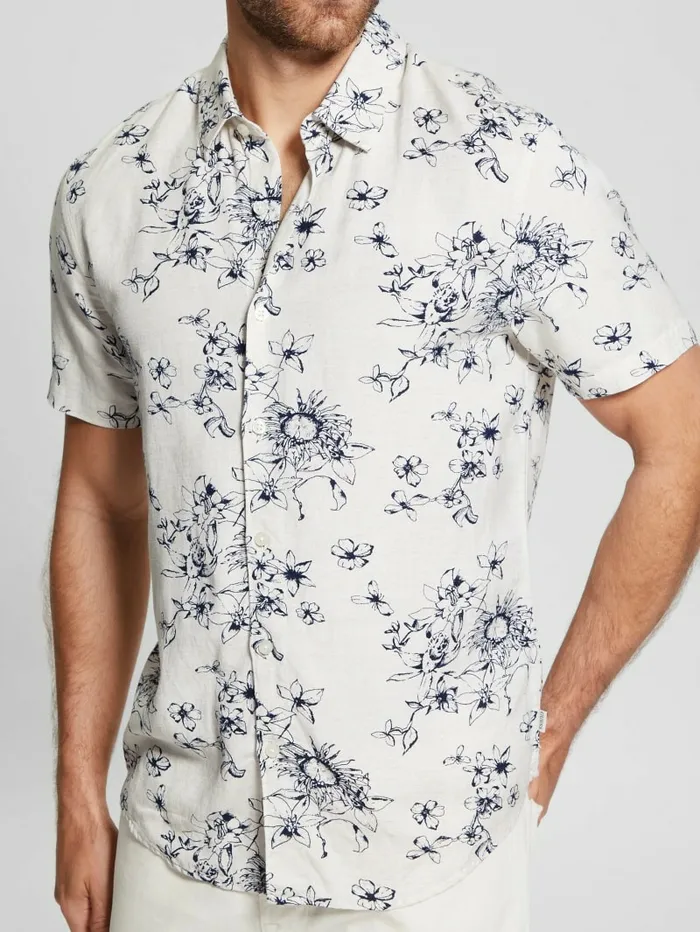 GUESS Eco Linen Sienna Floral Shirt Sienna Floral Men Shirts