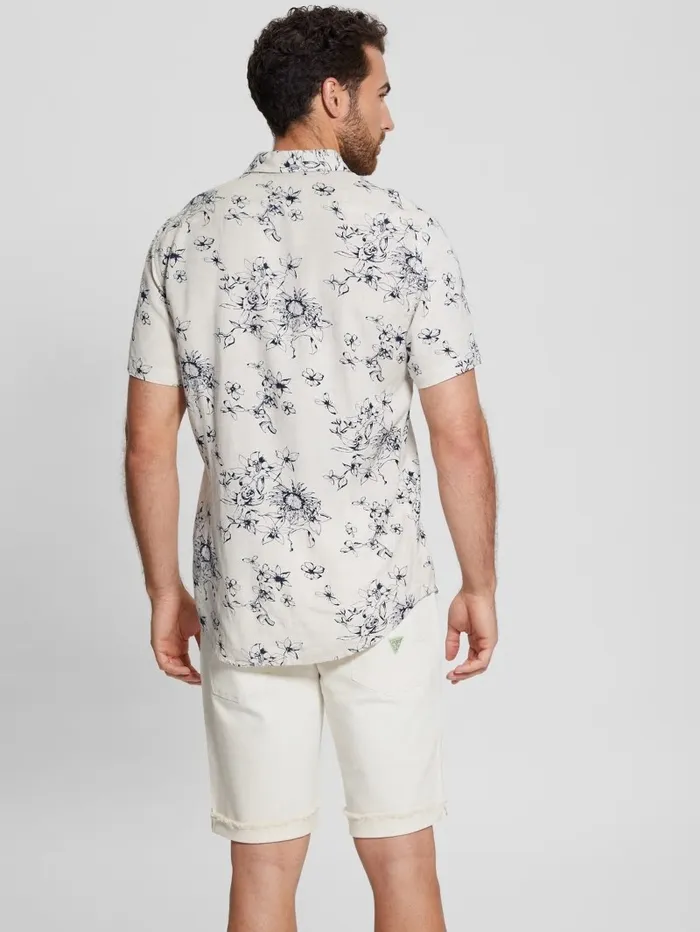 GUESS Eco Linen Sienna Floral Shirt Sienna Floral Men Shirts GUESS Eco Linen Sienna Floral Shirt Sienna Floral Men Shirts