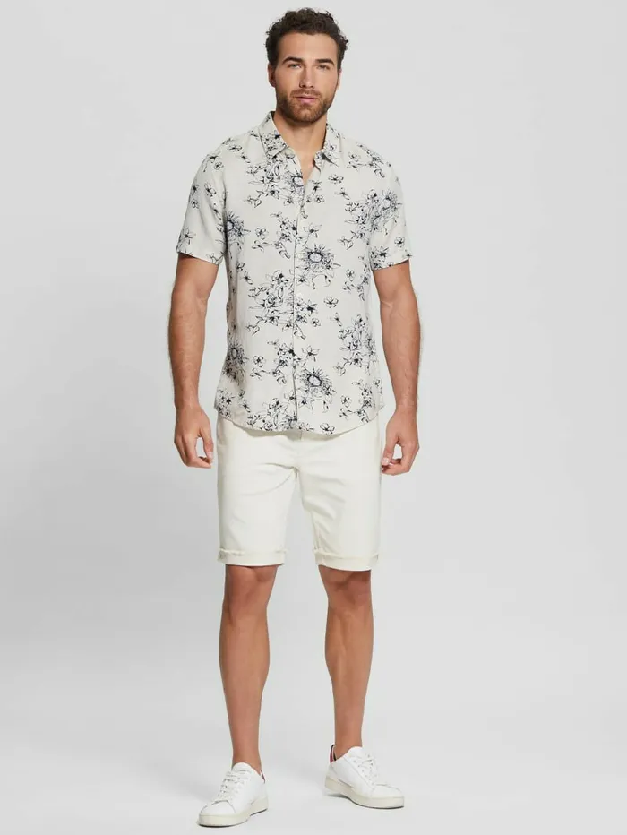 GUESS Eco Linen Sienna Floral Shirt Sienna Floral Men Shirts GUESS Eco Linen Sienna Floral Shirt Sienna Floral Men Shirts