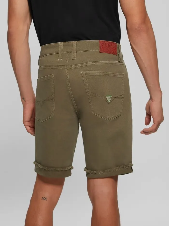 GUESS Eco Regular Fit Hemp Shorts Desert Green Multi Men Pants and Shorts
