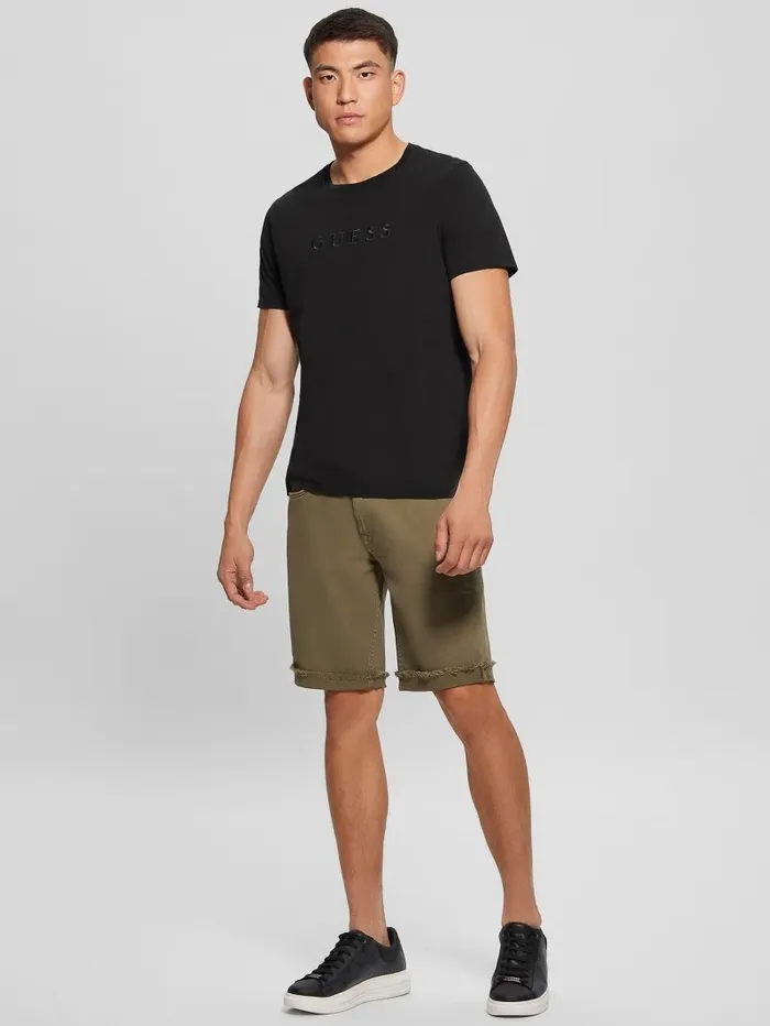 GUESS Eco Regular Fit Hemp Shorts Desert Green Multi Men Pants and Shorts