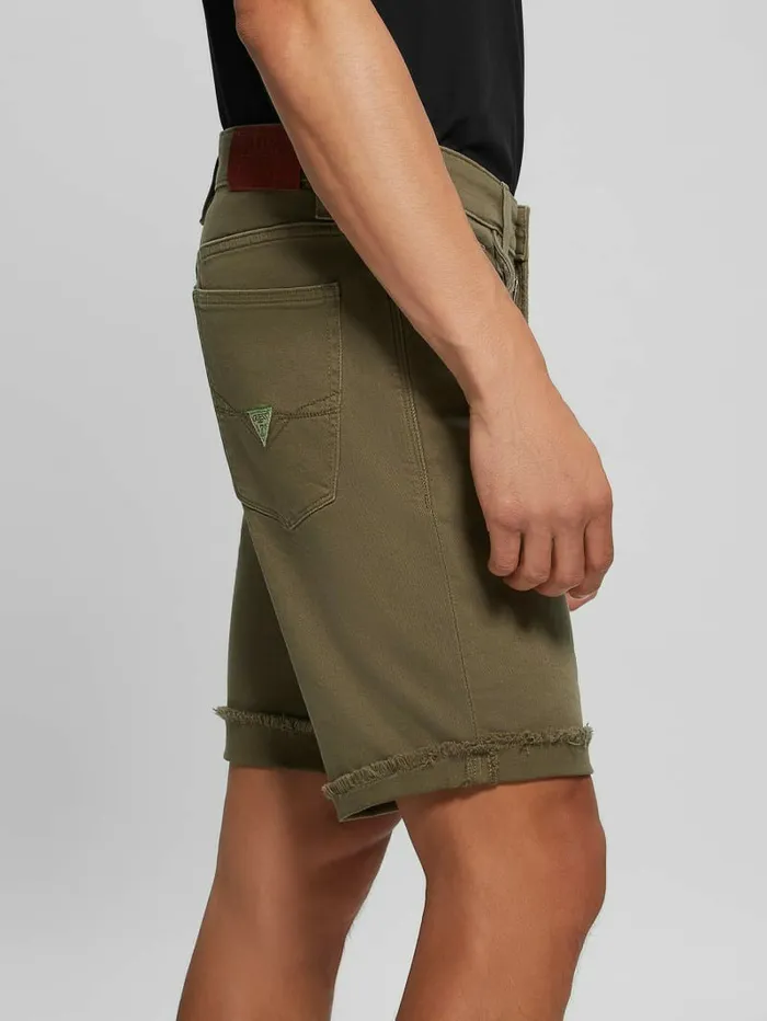 GUESS Eco Regular Fit Hemp Shorts Desert Green Multi Men Pants and Shorts