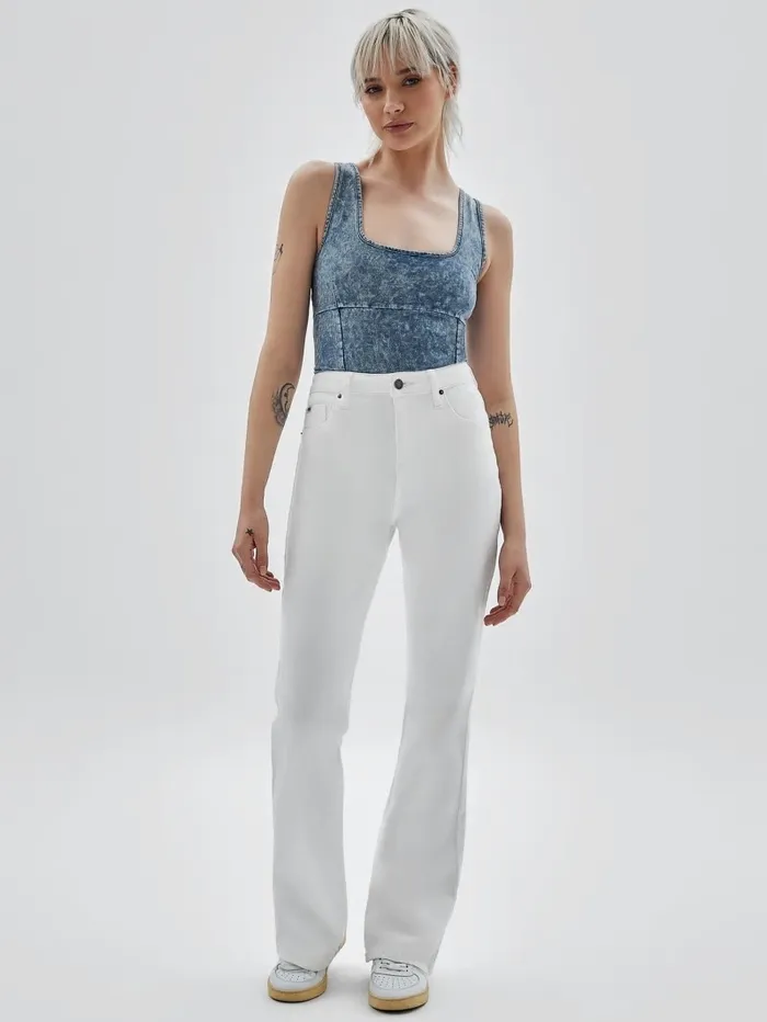 GUESS GUESS Originals Kit Bootcut Jeans Go Aged White Wash Women Bottoms GUESS GUESS Originals Kit Bootcut Jeans Go Aged White Wash Women Bottoms