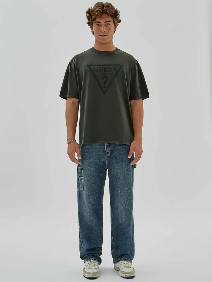 GUESS GUESS Originals Triangle Tee Green Duffel Multi Men TShirts and Tanks GUESS GUESS Originals Triangle Tee Green Duffel Multi Men TShirts and Tanks
