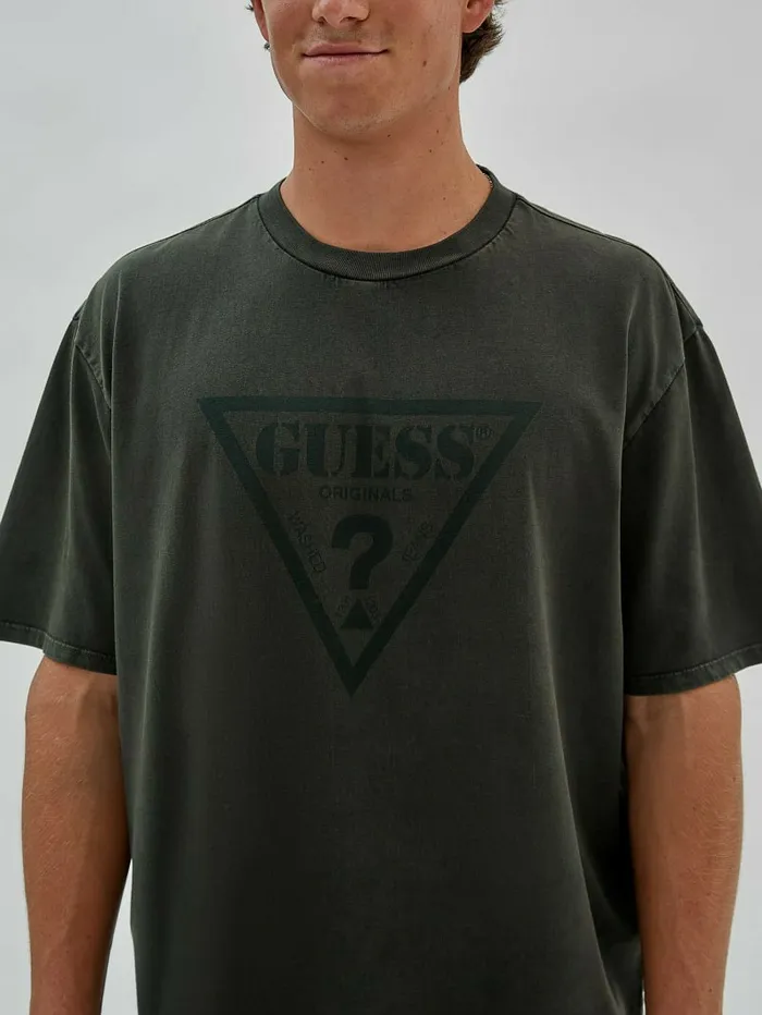 GUESS GUESS Originals Triangle Tee Green Duffel Multi Men TShirts and Tanks GUESS GUESS Originals Triangle Tee Green Duffel Multi Men TShirts and Tanks