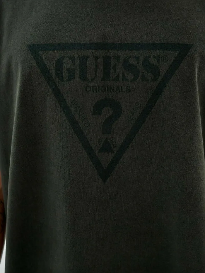 GUESS GUESS Originals Triangle Tee Green Duffel Multi Men TShirts and Tanks GUESS GUESS Originals Triangle Tee Green Duffel Multi Men TShirts and Tanks