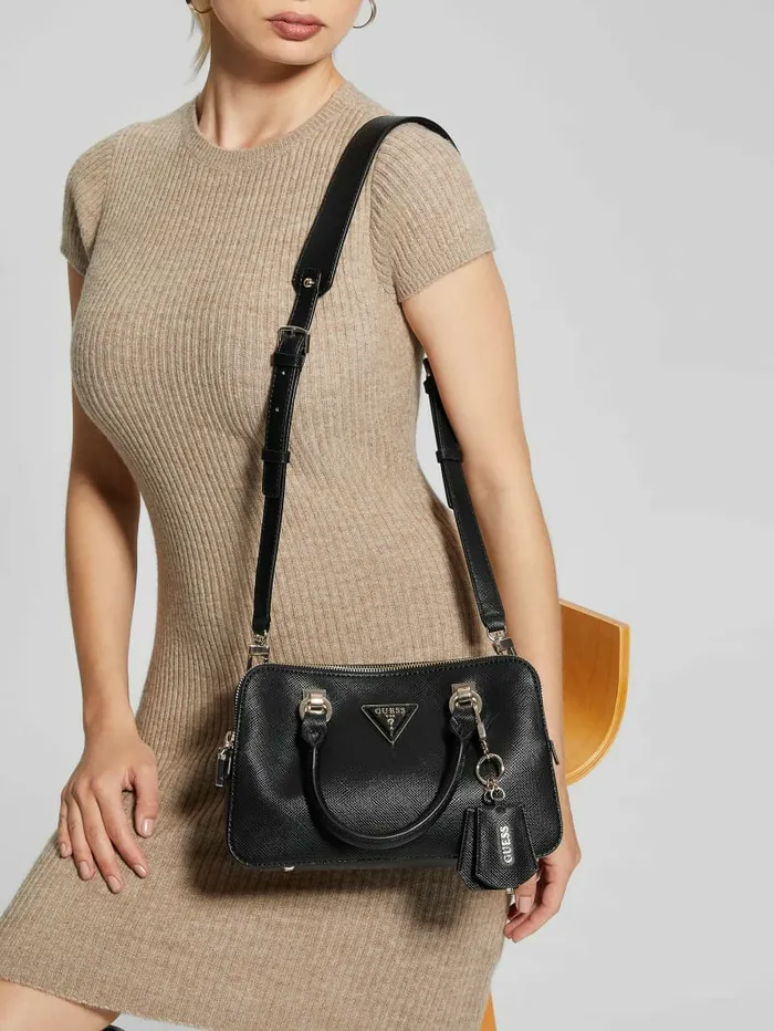 GUESS Handbags Women Brynlee Small Status Satchel Black GUESS Handbags Women Brynlee Small Status Satchel Black