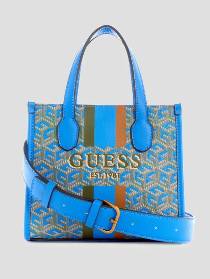 GUESS Handbags Women Silvana Mini Totes Aquatic Logo