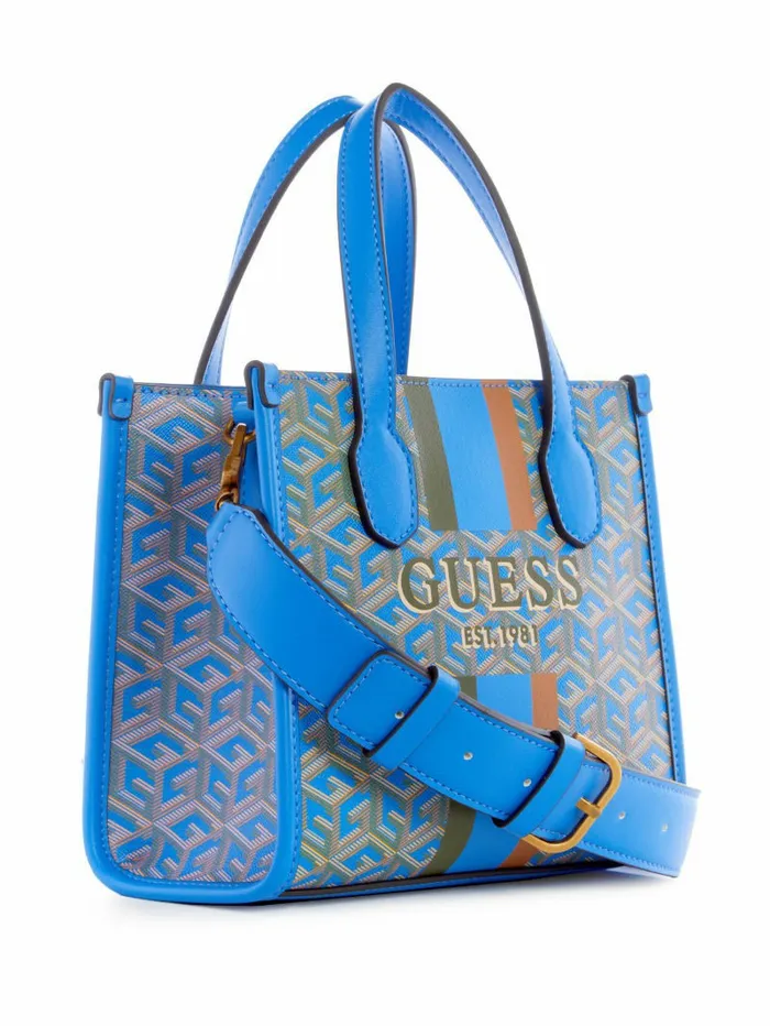 GUESS Handbags Women Silvana Mini Totes Aquatic Logo GUESS Handbags Women Silvana Mini Totes Aquatic Logo