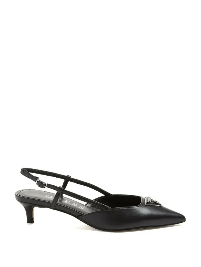 GUESS Heels Women Jesson Triangle Kitten Heels Black 001