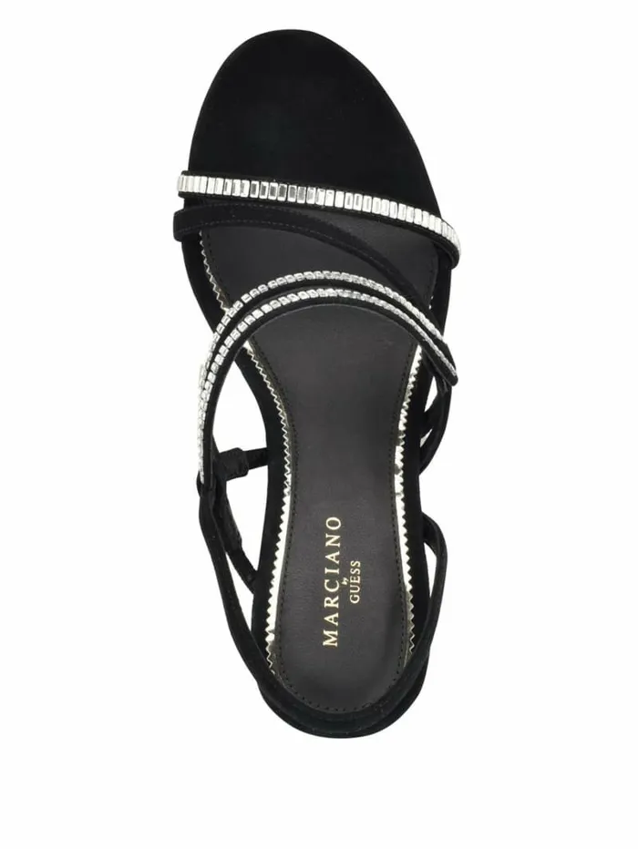 GUESS Heels Women Kaden Crystal Strappy Heel Black1 GUESS Heels Women Kaden Crystal Strappy Heel Black1