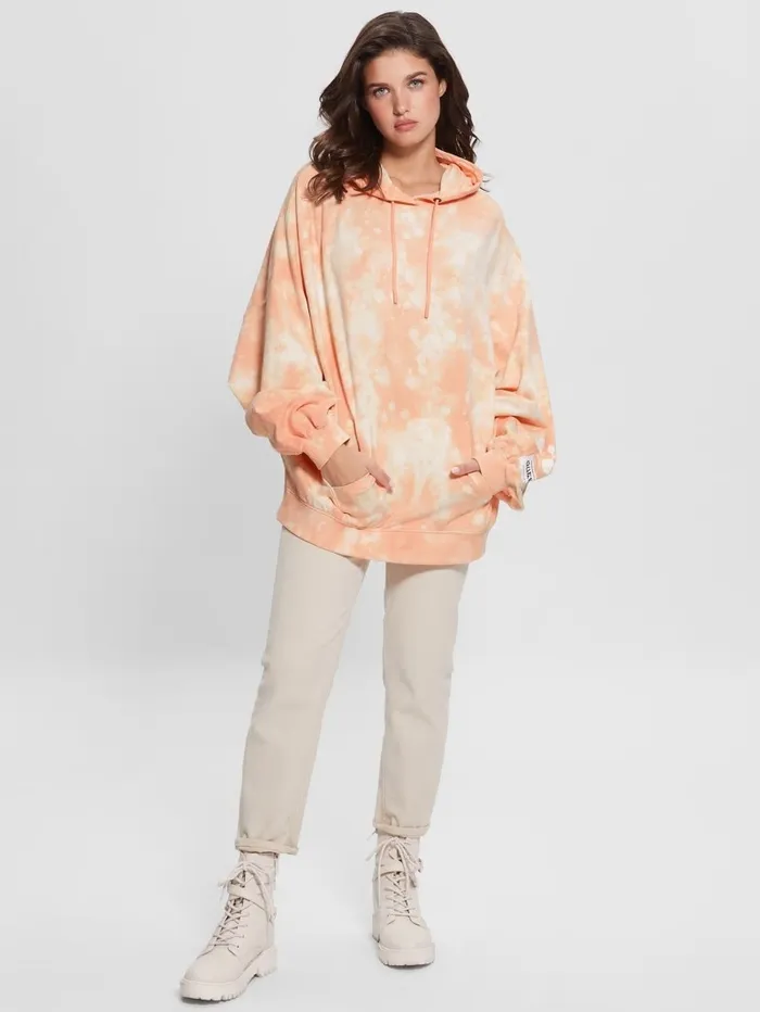 GUESS Home Sweet Home Hoodie Hello Peach Multi Women Jackets and Coats GUESS Home Sweet Home Hoodie Hello Peach Multi Women Jackets and Coats