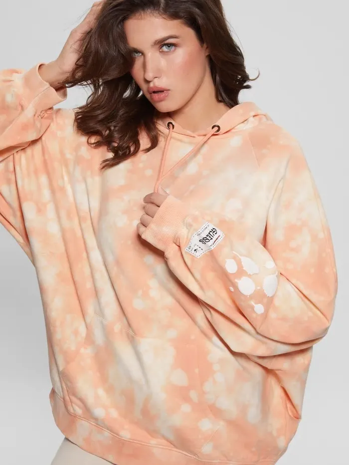 GUESS Home Sweet Home Hoodie Hello Peach Multi Women Jackets and Coats GUESS Home Sweet Home Hoodie Hello Peach Multi Women Jackets and Coats