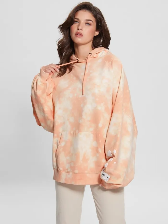 GUESS Home Sweet Home Hoodie Hello Peach Multi Women Jackets and Coats GUESS Home Sweet Home Hoodie Hello Peach Multi Women Jackets and Coats