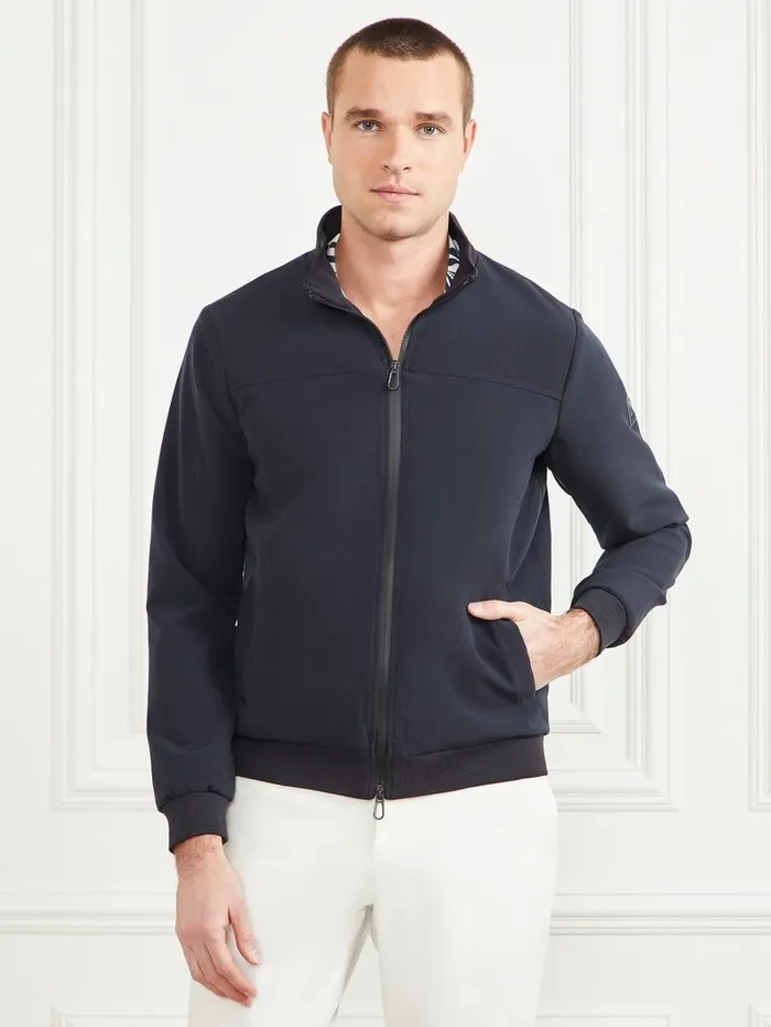 GUESS Hoodies and Sweaters Men Logo ZipUp Jacket Bleu lgant