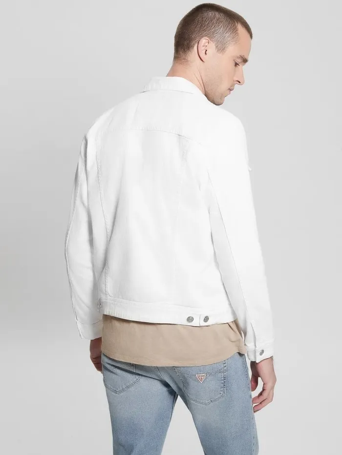 GUESS Jackets and Coats Men Eco Dillon Jacket Optic White GUESS Jackets and Coats Men Eco Dillon Jacket Optic White