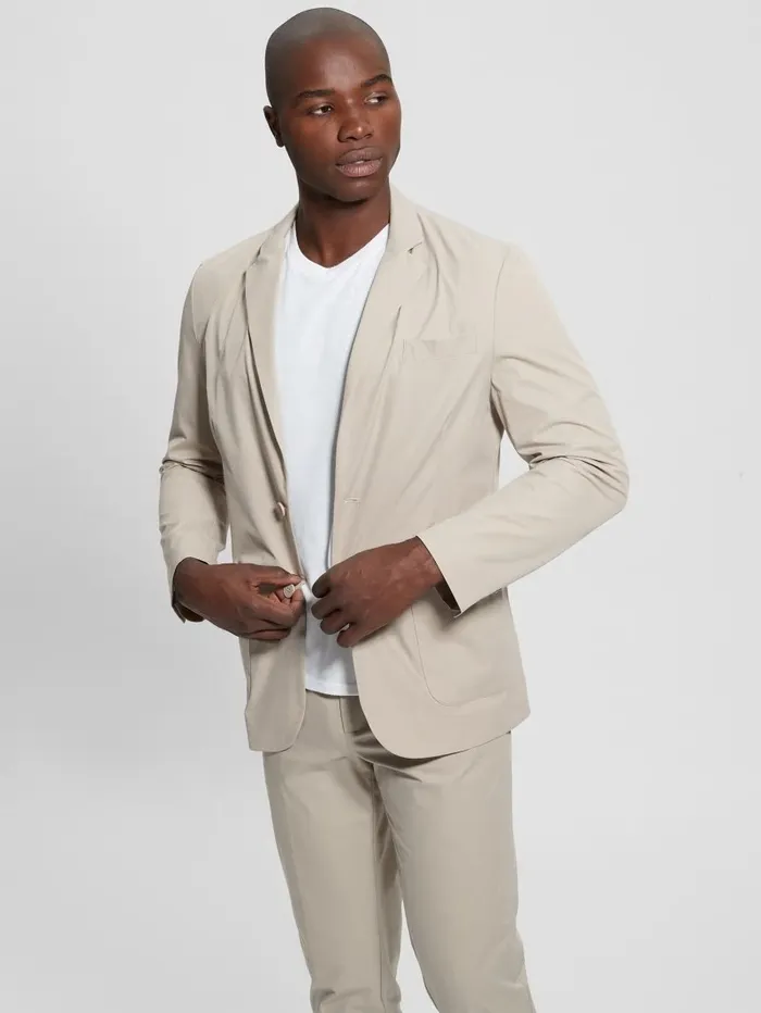 GUESS Jackets and Coats Men TechStretch Blazer Pasadena Stone