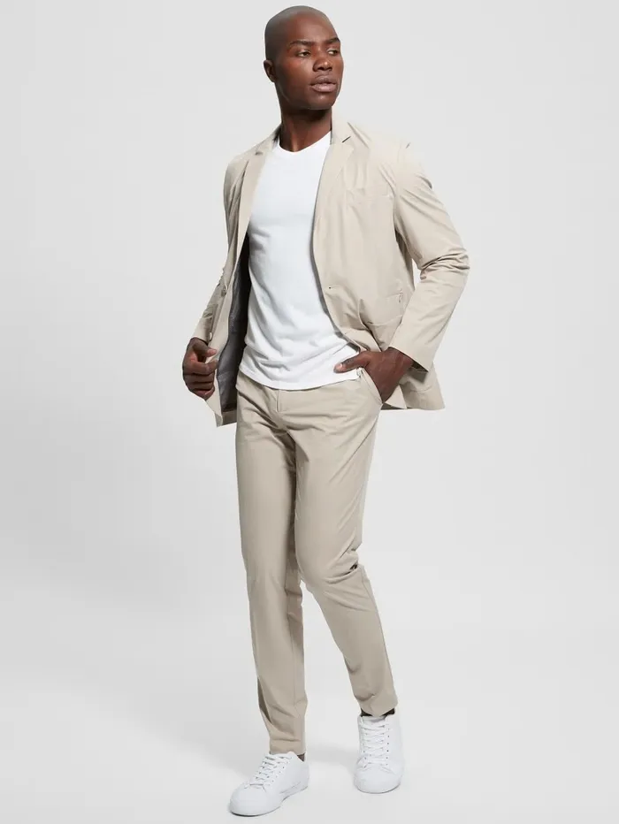 GUESS Jackets and Coats Men TechStretch Blazer Pasadena Stone GUESS Jackets and Coats Men TechStretch Blazer Pasadena Stone