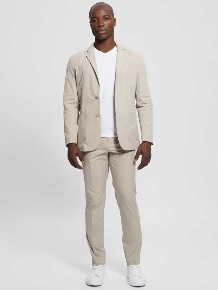 GUESS Jackets and Coats Men TechStretch Blazer Pasadena Stone GUESS Jackets and Coats Men TechStretch Blazer Pasadena Stone