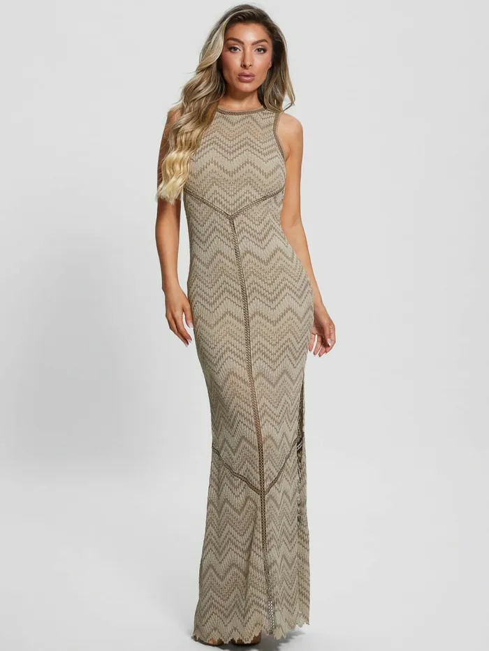 GUESS Janet Dress Walnut Shell Women Dresses and Jumpsuits