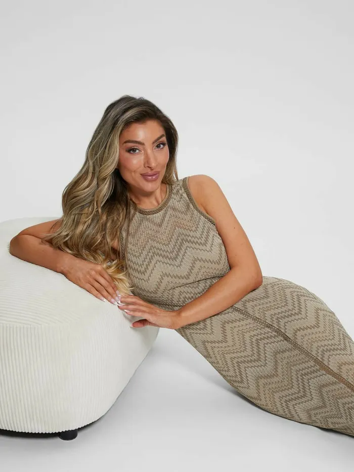 GUESS Janet Dress Walnut Shell Women Dresses and Jumpsuits
