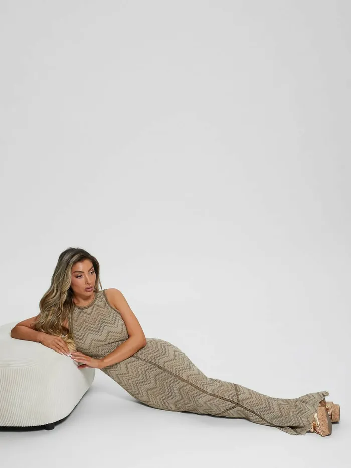 GUESS Janet Dress Walnut Shell Women Dresses and Jumpsuits