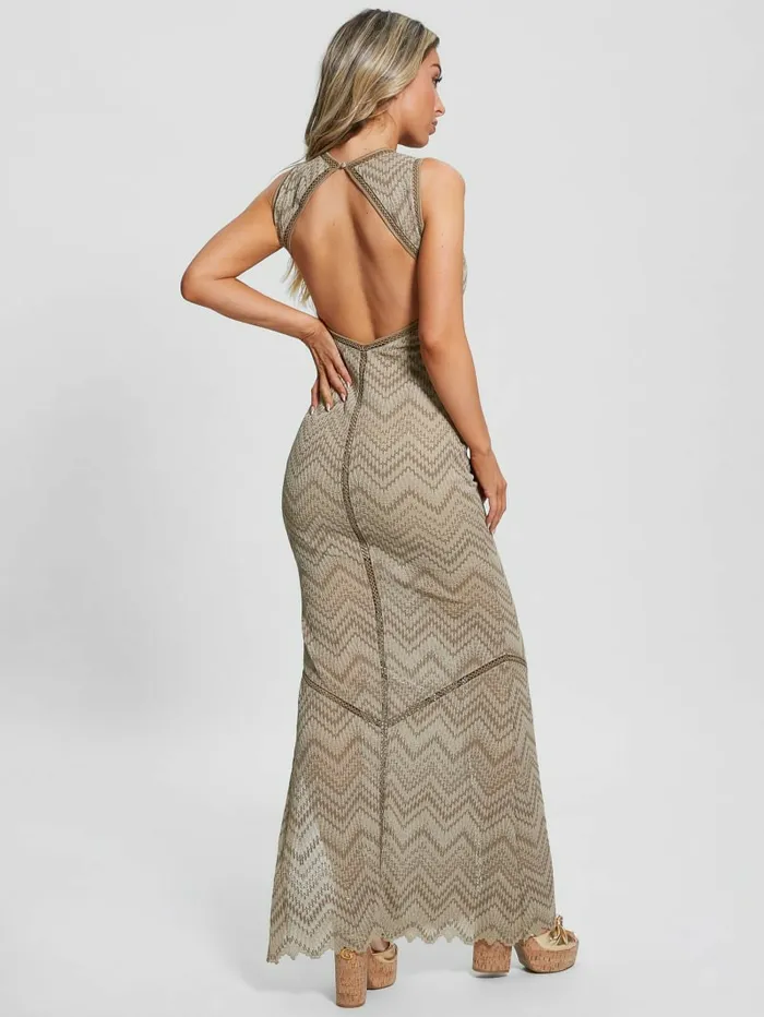 GUESS Janet Dress Walnut Shell Women Dresses and Jumpsuits
