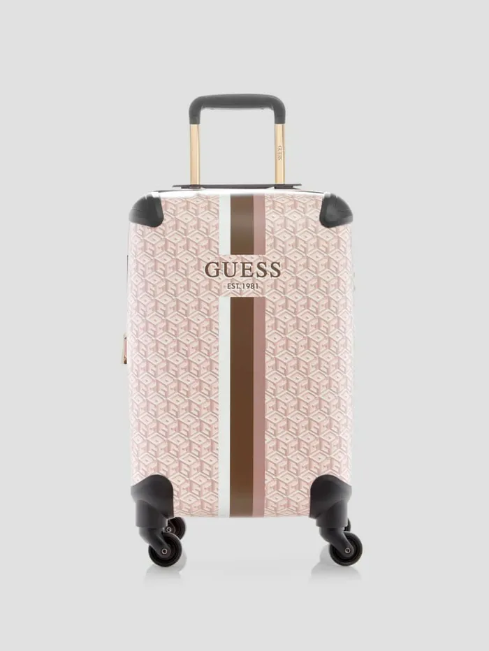GUESS Luggage and Travel Bags WomenMen Wilder G Cube 208243 4Wheel Suitcase BleuPalermo Wash