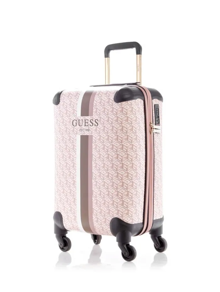 GUESS Luggage and Travel Bags WomenMen Wilder G Cube 208243 4Wheel Suitcase BleuPalermo Wash
