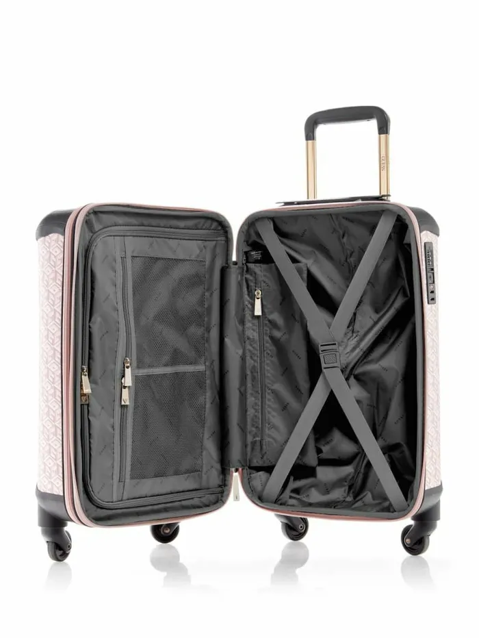 GUESS Luggage and Travel Bags WomenMen Wilder G Cube 208243 4Wheel Suitcase BleuPalermo Wash