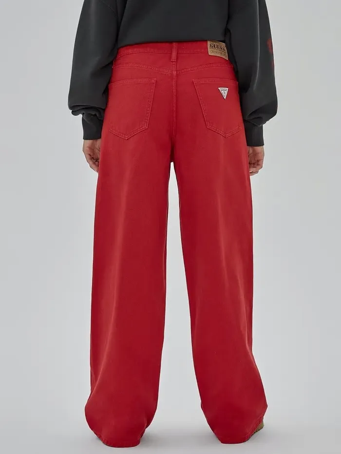 GUESS Originals Kit Wide Leg Carpenter Jeans Go Chili Red Wash Jeans and Denim GUESS Women GUESS Originals Kit Wide Leg Carpenter Jeans Go Chili Red Wash Jeans and Denim GUESS Women