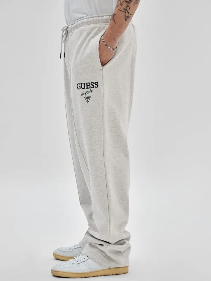 GUESS Originals Logo Joggers Eli Grey Heather Men Pants and Shorts GUESS GUESS Originals Logo Joggers Eli Grey Heather Men Pants and Shorts GUESS