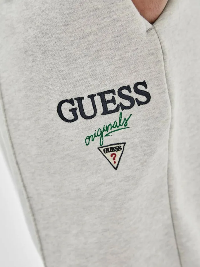 GUESS Originals Logo Joggers Eli Grey Heather Men Pants and Shorts GUESS GUESS Originals Logo Joggers Eli Grey Heather Men Pants and Shorts GUESS