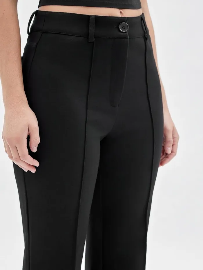GUESS Originals Pintuck Flared Pants Black Bottoms GUESS Women GUESS Originals Pintuck Flared Pants Black Bottoms GUESS Women