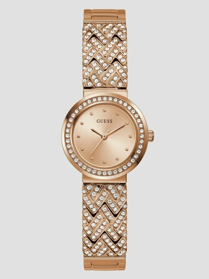 GUESS Rose GoldTone Bangle Analog Watch Rose Gold Women Watches