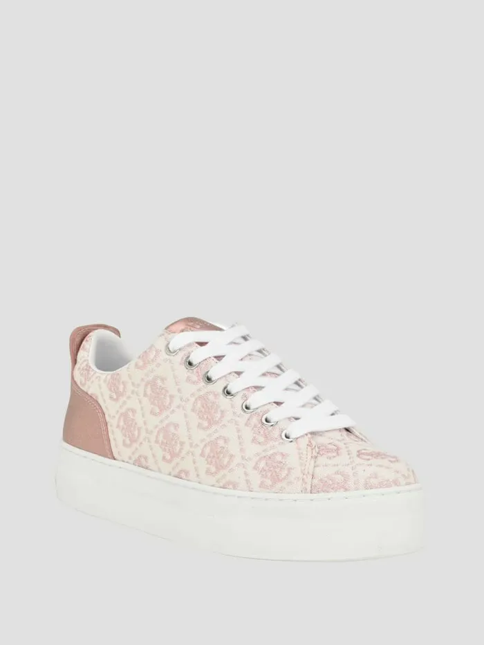 GUESS Sneakers Women Giaa Logo Print LowTop Sneakers Medium Pink Logo