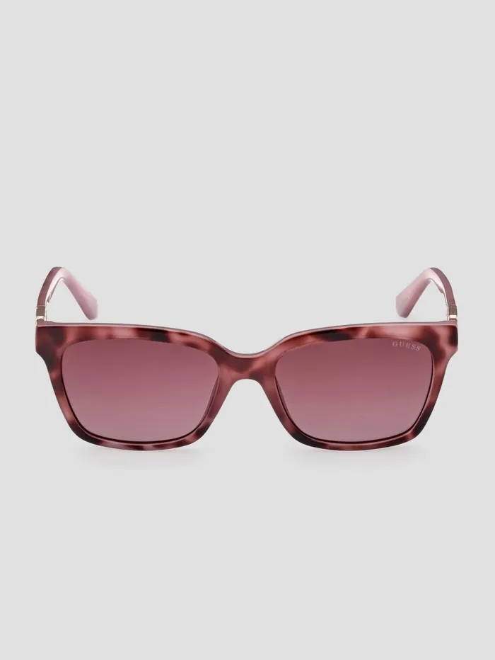 GUESS Square Plastic Sunglasses Purple Women Sunglasses