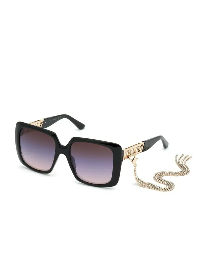 GUESS Tassel Square Sunglasses Black Women Sunglasses GUESS Tassel Square Sunglasses Black Women Sunglasses