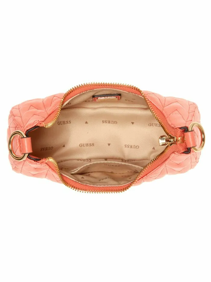 Handbags GUESS Women Golden Rock Mini Crescent Hobo Bag Coral Handbags GUESS Women Golden Rock Mini Crescent Hobo Bag Coral