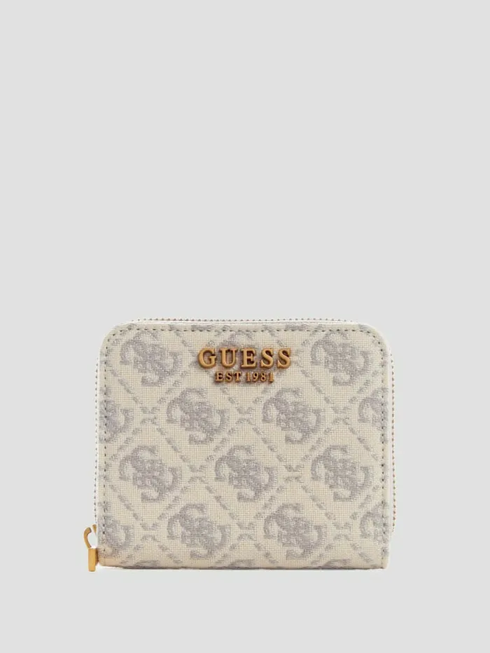 Handbags GUESS Women Izzy Small ZipAround Wallet Dove Logo