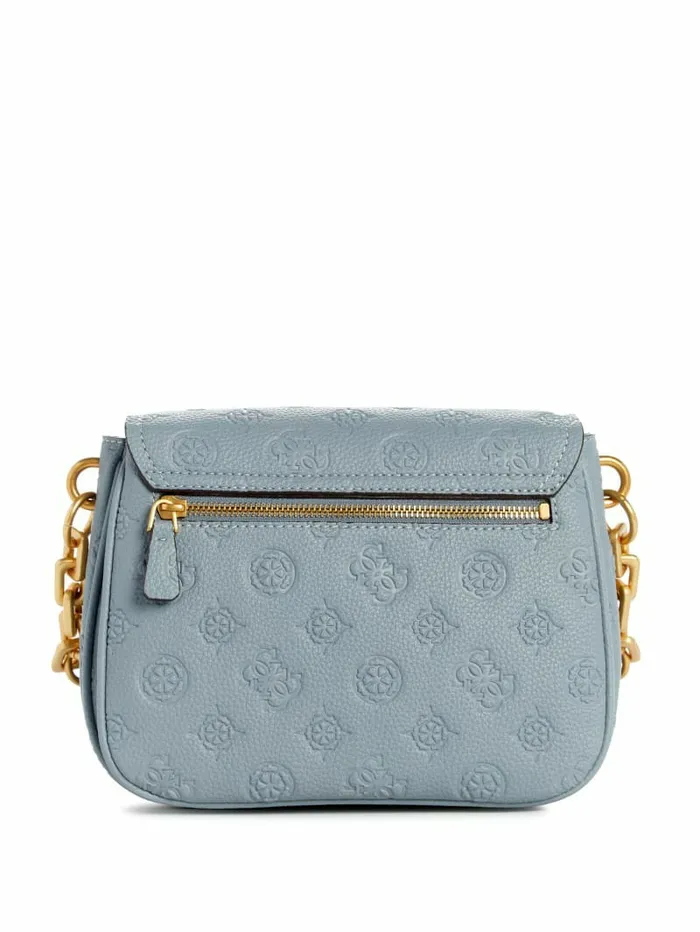 Handbags Izzy Peony TriCompartment Flap Bag Light Denim Logo GUESS Women Handbags Izzy Peony TriCompartment Flap Bag Light Denim Logo GUESS Women