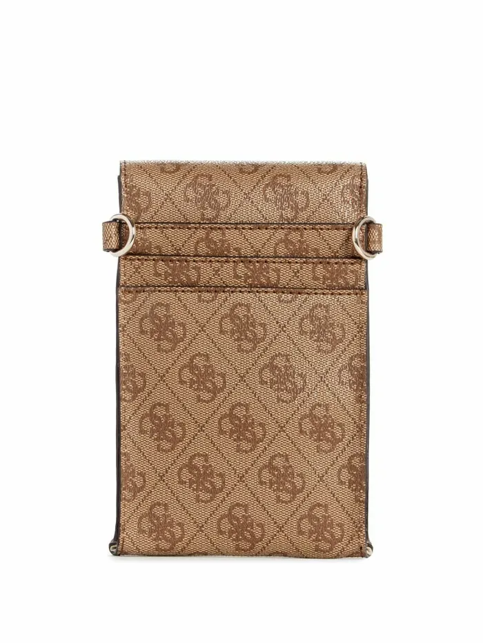 Handbags Latona Quattro G Mini Phone Crossbody Latte Logo 8211 GUESS WomenMen Handbags Latona Quattro G Mini Phone Crossbody Latte Logo 8211 GUESS WomenMen
