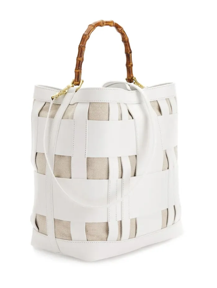 Handbags Women GUESS Aida Woven Leather Hobo Bag White Multi Handbags Women GUESS Aida Woven Leather Hobo Bag White Multi